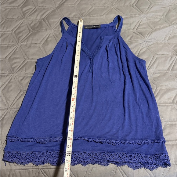 White House Black Market Tops - WHBM Royal Blue Camisole with Lace Trim